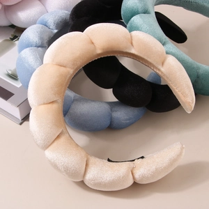 Serre-tête en velours rembourré pour femme en plusieurs couleurs avec design nuage doux