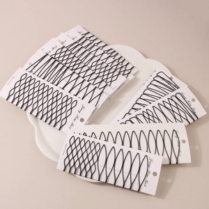 12-piece set of black matte metal hairpins including wave and straight bobby pins