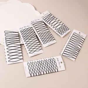 Minimalist Black Metal Bobby Pins For Women Lacquered Wavy Straight Hair Clips Daily Styling Fashion Hair Accessories