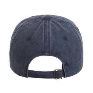 Classic TEXAS vintage washed navy cotton baseball cap with adjustable metal back buckle