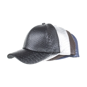 Classic faux crocodile texture baseball caps in black silver brown and navy blue colors