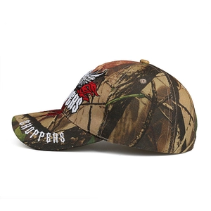 Camouflage baseball cap featuring Choppers eagle embroidery and jungle print design