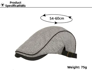 Detail view of adjustable back strap on grey ivy cap with 54-60cm circumference