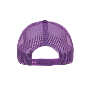 Classic purple mesh trucker hat with adjustable snapback closure for outdoor activities