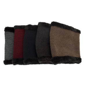 Set scaldacollo in maglia foderati in pile in cinque colori con morbida fodera in peluche