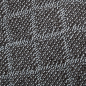 Winter thermal knit neck gaiter in brown and white diamond pattern weave
