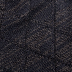 Winter diamond pattern knitted beanie with warm fleece lining and thick wool texture
