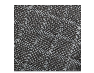 Close-up of knit fabric texture showing grey diamond pattern and soft yarn weave