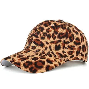 Fashion Leopard Print Baseball Cap Cotton Adjustable Curved Brim Outdoor Sun Hat For Unisex Versatile Casual Hip Hop Trucker Cap
