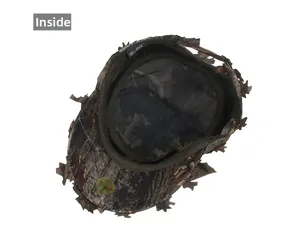Interior view of tactical camo cap showing black breathable mesh lining and reinforced webbing