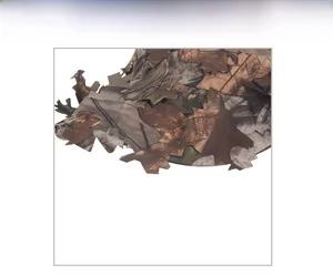 Close-up of 3D laser-cut leaf camouflage fabric for outdoor hunting and sun protection