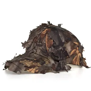 3D Leaf Camouflage Baseball Cap For Men Women Outdoor Hunting Tactical Ghillie Hat Adjustable Satin Camo Sunshade Hat