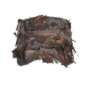 Leaf camo flat top military cap with 3D laser-cut leaves for outdoor hunting