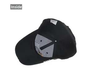 Interior view showing the eagle embroidery and acrylic wash label on the baseball cap