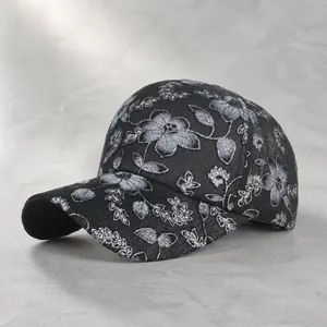 Damen Floral Spitze Bestickt Baseballkappe Glitzer Sonnenhut Netz Atmungsaktiv Outdoor Vielseitig Verstellbare Trucker Hat