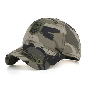 Cotton Camo Embroidery Baseball Cap Tactical Military Style Adjustable Sun Hat US ARMY Letter Outdoor Sport Hat
