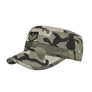 Camo patrol cap with U.S. AIRFORCE embroidery and military badge on a white background