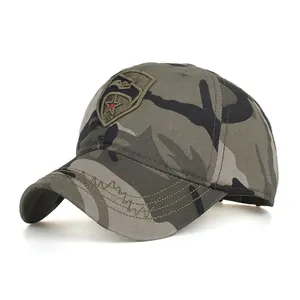 Military Tactical Camouflage Baseball Cap Five-Pointed Star Eagle Embroidered Adjustable Outdoor Cotton Sun Hat For Men Women