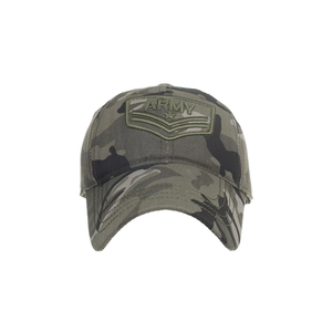 Cappello da baseball mimetico con toppa ricamata ARMY verde e insegna con stella