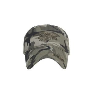 Classic jungle camouflage baseball cap with Navy Seals embroidered logo and curved brim