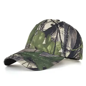 Men Camouflage Leaf Print Baseball Cap Outdoor Sport Casual Polyester Sun Hat Adjustable Fashion Accessories For Men