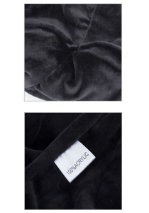 Close-up of 100% acrylic fleece lining and texture for winter knit beanie