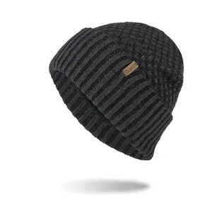 Unisex Winter Waffle Knit Beanie Hat Fleece Lined Thick Warm Cuffed Skull Cap For Men Women Classic Outdoor Daily
