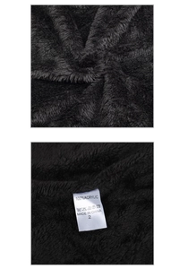 Detail of soft 100% acrylic black fleece lining with embroidered laundry care label