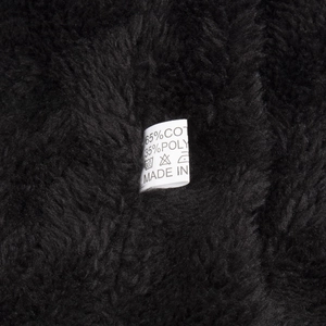 Bonnet d'hiver en polaire à motif d'étoiles avec étiquette de composition en coton
