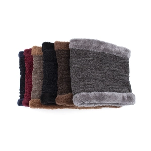 Ensemble tour de cou en tricot doublé polaire en six couleurs pour l'hiver