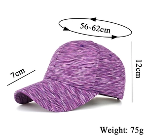 Guide des tailles pour casquette rayée avec 56-62 cm de tour et visière de 7 cm