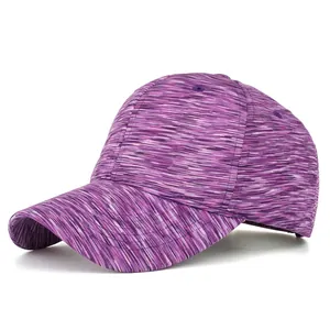 Casquette de Baseball Unisexe Space Dye Réglable Mélange de Coton Casquette Solaire à Rayures pour Homme Femme Sport de Plein Air