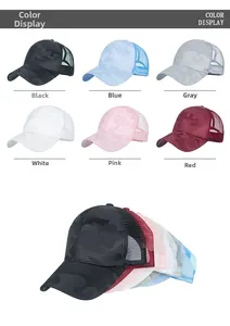 Options de couleur des casquettes de baseball camouflage avec maille respirante en six tons