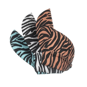 Lot de trois casquettes de baseball à motif zébré blanc, bleu et orange pour protection solaire