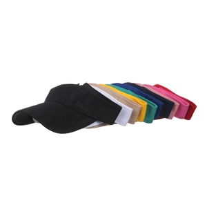 Sporty sun visor hat with SPORT embossed texture in ten assorted vibrant colors
