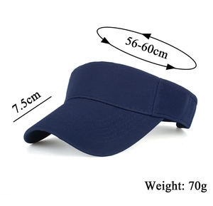 Détail de la visière bleu foncé avec tour de tête de 56-60cm et bord de 7,5cm