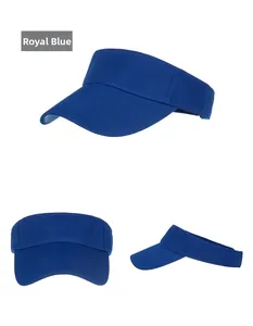 Visière de soleil bleu roi avec tissu texturé et coutures renforcées pour le sport