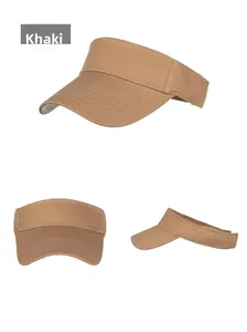 Détails de la visière kaki montrant les coutures décoratives et la texture en toile