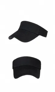 Détail d'une visière en toile noire montrant la vue de dessus et les coutures du bord