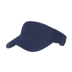 Visière de soleil bleu foncé avec bord incurvé et bande élastique pour le sport