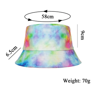 Baumwolle Tie-Dye Fischerhut für Damen mit 6,5 cm breiter Krempe und UV-Schutz