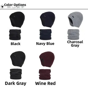 Winter thermal knit hat and neck warmer set available in five classic versatile colors