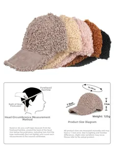 Guide des tailles de casquettes avec tour de tête 56-60cm et mesures détaillées