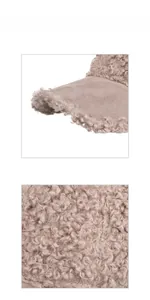 Détail de la texture polaire bouclée et des coutures soignées sur une casquette