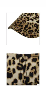 Close-up of leopard print top hat showing fine stitching and textured fabric details