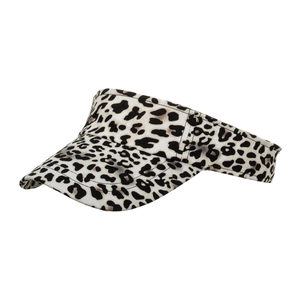 Outdoor leopard print sun visor hat with curved brim for summer golf and leisure activities