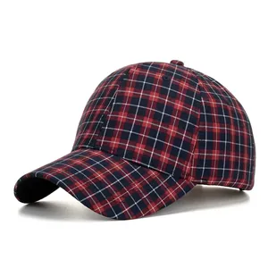 Unisex Plaid Baseball Cap Adjustable Trendy Duck Tongue Hat For Men Women Outdoor Hip Hop Sunshade Sport Casual Hat