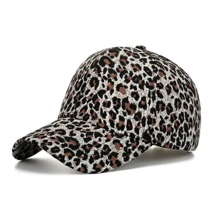 Leopard Print Baseball Cap Adjustable Polyester Sun Hat Hip Hop Streetwear For Men Women Daily Outdoor Headwear