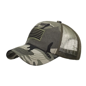 Casquette de baseball tactique camouflage avec patch drapeau USA et maille respirante