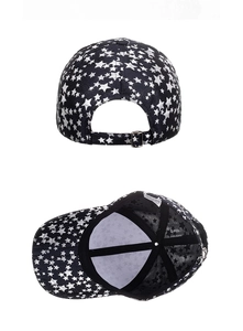 Detail of baseball cap back showing adjustable metal buckle and interior structure